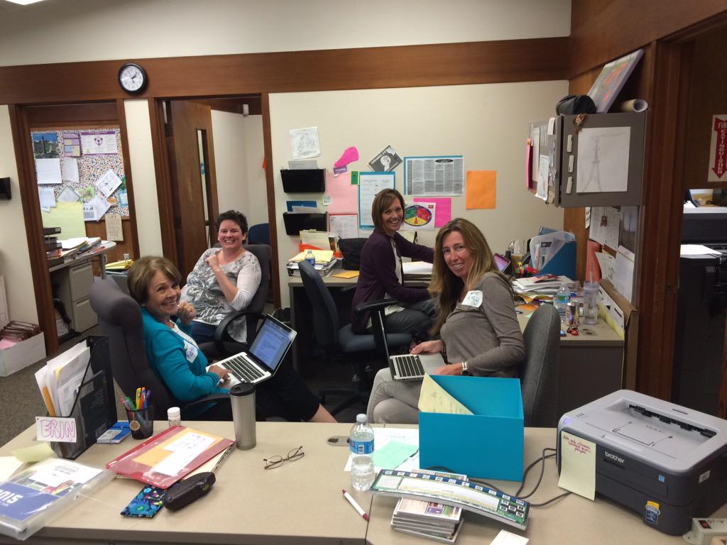 Collaboration at its finest in the curriculum dept! <a href="/tchevmetz/">Terry Metzger</a> <a href="/ErinConrad12/">Erin Conrad</a> <a href="/AmyMWiese/">Amy Wiese</a> <a href="/alexakat1/">KathyAlexander31</a> #rvuteach #nerds!