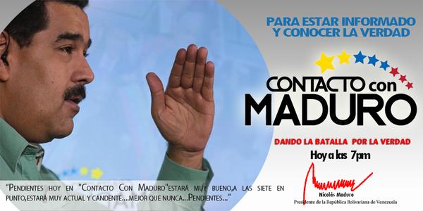 Sintoniza YA! Tú #EnCONTACTOconMaduroNro39 y Entérate de lo último en la Revolución