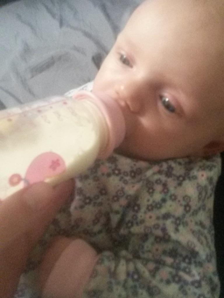 worksforcake's tweet photo. You know. I figured we would get her on a schedule. Nope. The little Queen has us on her schedule. #bedtime #pjs http://t.co/cFYe1Xtv3g