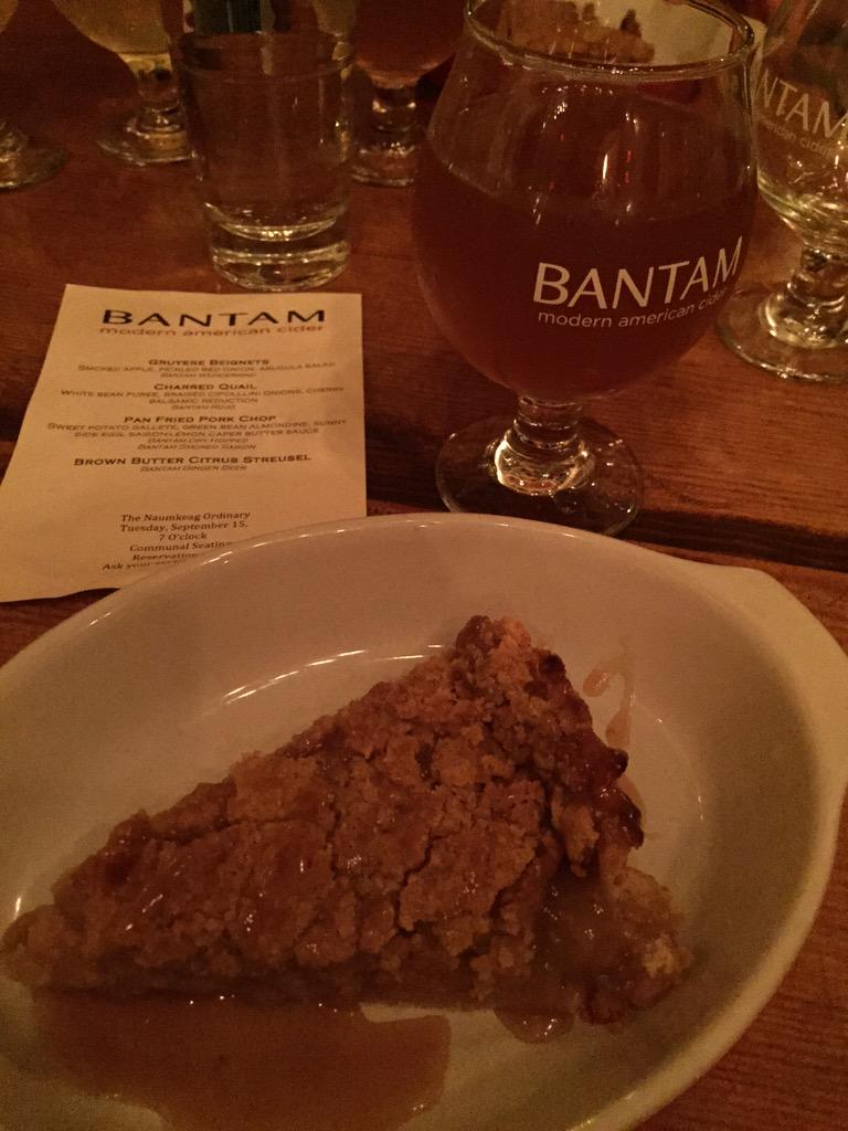 Terrific cider dinner <a href="/Thenaumkeag/">Naumkeag ordinary</a> with @BantamCider #DrinkLocal #bantam #craftcider