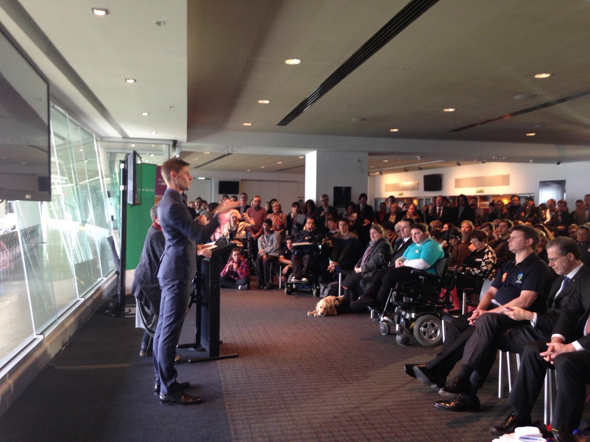 In Victoria a special gathering at the <a href="/MCG/">Melbourne Cricket Ground</a> is celebrating signing of the #NDIS agreements with @MartinFoleyMP.