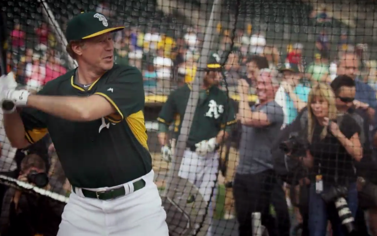 funnyordie's tweet image. Will Ferrell joins @Athletics batting practice in this clip from #FerrellTakesTheField: bit.ly/1ObdyCx