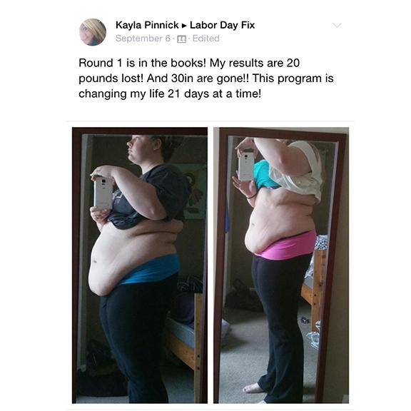 AutumnCalabrese's tweet photo. It all starts w/the decision to #PressPlay! Here is Kayla our #LaborDayFix challenge winner! #TransformationTuesday http://t.co/UcW6q7g2Tx