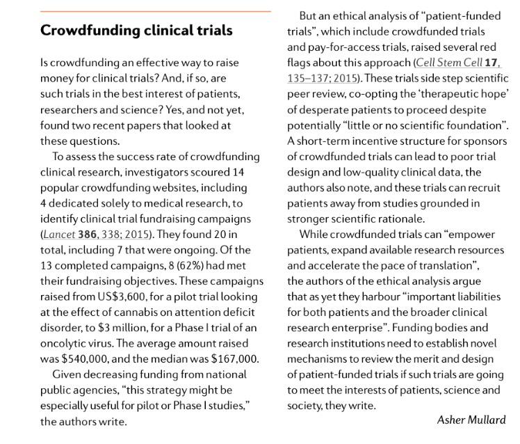 tech4pharma's tweet photo. Is #CrowdFunding of #ClinicalTrials good or dangerous option for patients and small companies? http://t.co/8FOpI9yOMe