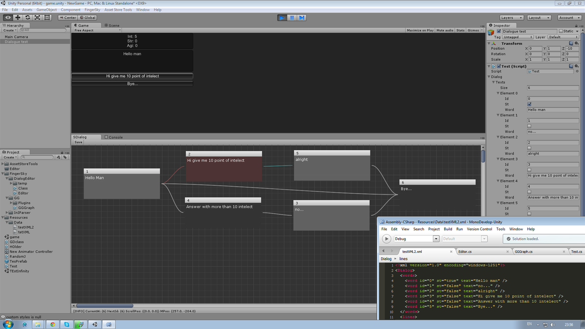 Yurkinahata's tweet photo. #FS #Unity5 #GameDev #IndieDev #DialogueSystem
I think XML good for this, yeap? http://t.co/nrskvZhfta