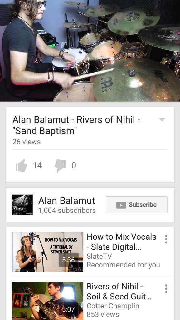 New drum play through up for Sand Baptism! youtu.be/rZl7foQnORo