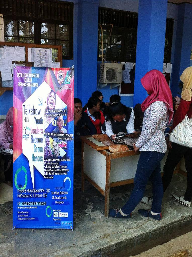 Pembelian Tiket Talkshow 2015, bs dilakukan langsung d fakultas teknik dpn prodi Teknik lingkungan dr jam 9.00-13.00