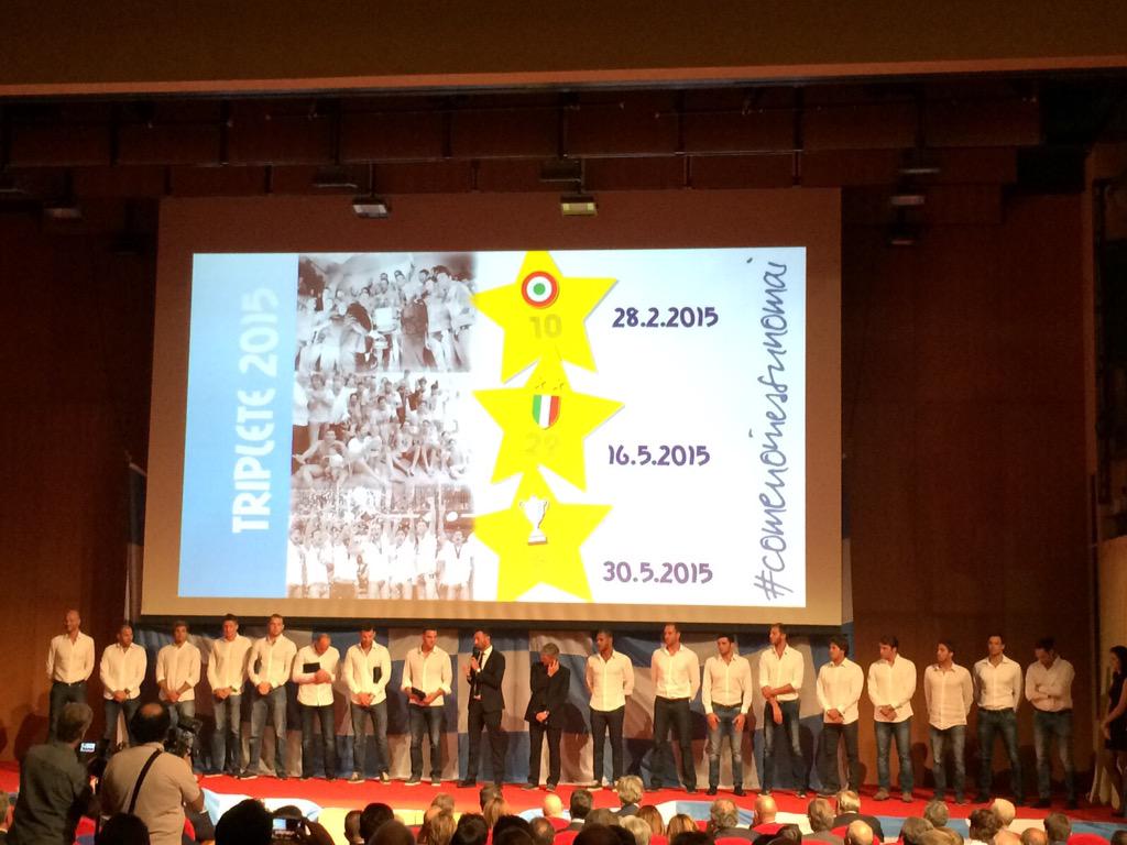 PRESENTI ad una serata storica! #ProReccoDay #proreccord triplete e ... "Come noi nessuno mai!" #pallanuoto