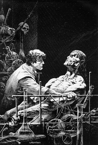 I ought to be thy Adam, but I am rather the fallen angel...

Frankenstein 
M Shelley 1818

Art: Berni Wrightson 1983