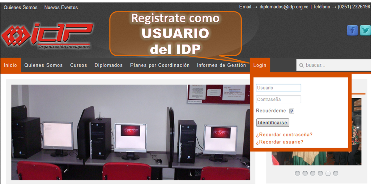 josearanguren27's tweet photo. Registrate como Usuario http://t.co/1AkoGuZH08 y recibe información de Instituto de Desarrollo Profesional Idp Lara http://t.co/cvgCs53GtW