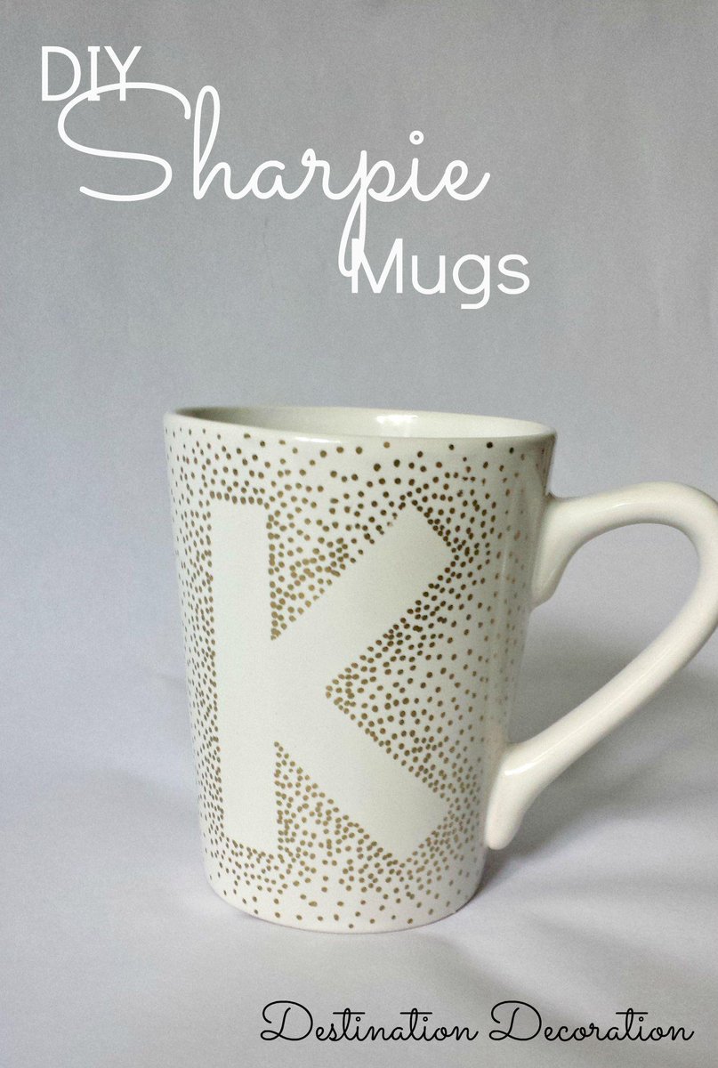DestinationDec2's tweet image. How to make DIY Sharpie mugs using Dollar Tree mugs and oil-based Sharpies: wp.me/p5q7SP-1V #DIY #sharpiemug