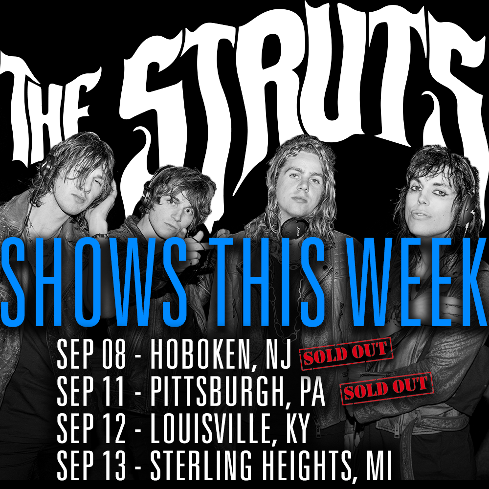 TheStruts's tweet photo. Starting off the week with a couple of sold out shows, lets do this!! http://t.co/S5YoB2KGkc #TheStruts #StrutsLive http://t.co/gmtIWmCReF