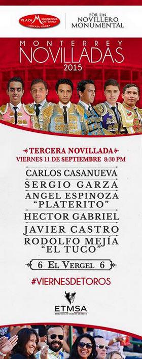 11SEP 20:30 Monterrey <a href="/casanuevacarlos/">Carlos Casanueva</a> Sergio Garza <a href="/AngelEs98646018/">Angel Espinoza </a> <a href="/ToreroHectorG/">Hector Gabriel</a> <a href="/JavierCastro_JC/">Javier Castro</a> <a href="/ElTucoOficial/">Rodolfo Mejía</a>