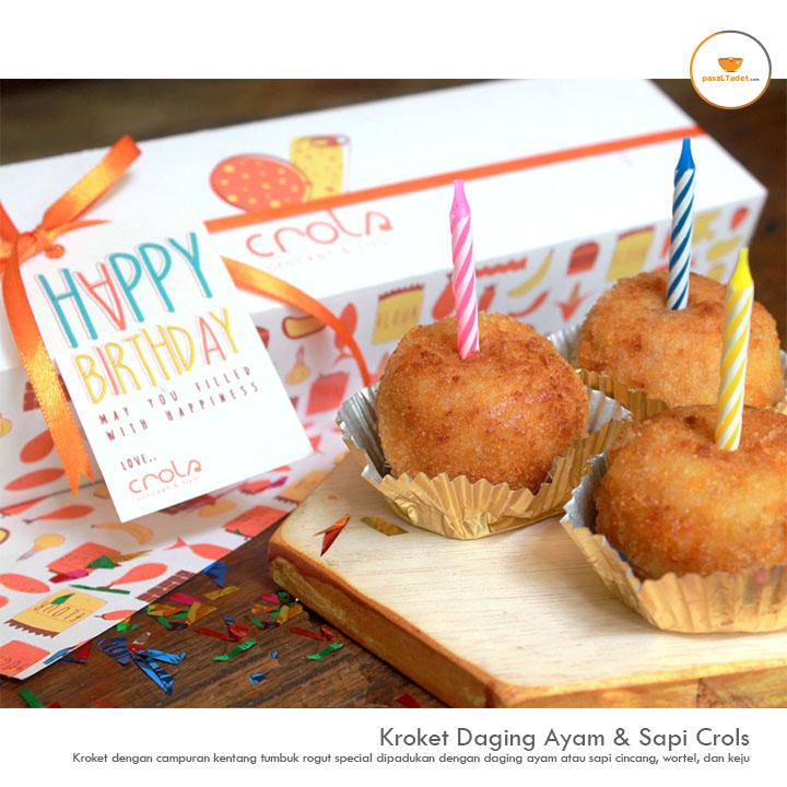pasaLTadet's tweet photo. Bosan kue ulang tahun yang biasa, pesan kroket untk perayaan ulang tahun spesial dgn @crolsjkt http://t.co/wdfTwawehM http://t.co/sUg32QeiOL