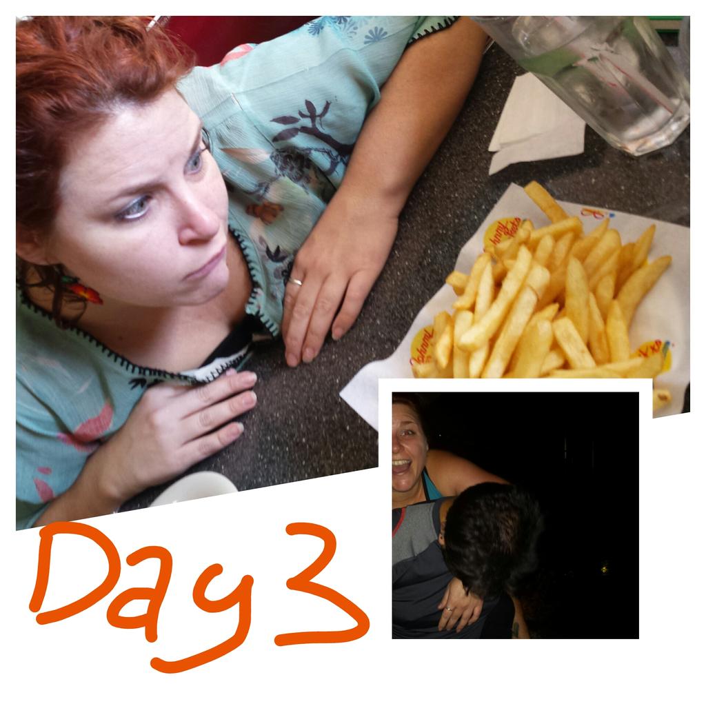 Crystal_Franchi's tweet photo. Day 3 #of55 my fella got fries, but I didn't want any, and later we took a 3-mile jog!  #workout #stilldrankthough http://t.co/5bcI79meXS