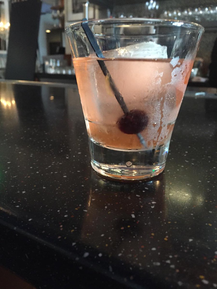 NicsBevHills's tweet photo. Drink of the week: L dot A - @PurityVodka, dash liquor 43, coriander bitters, peychauds bitters &amp; a luxardo cherry! http://t.co/bZEqiFiohC