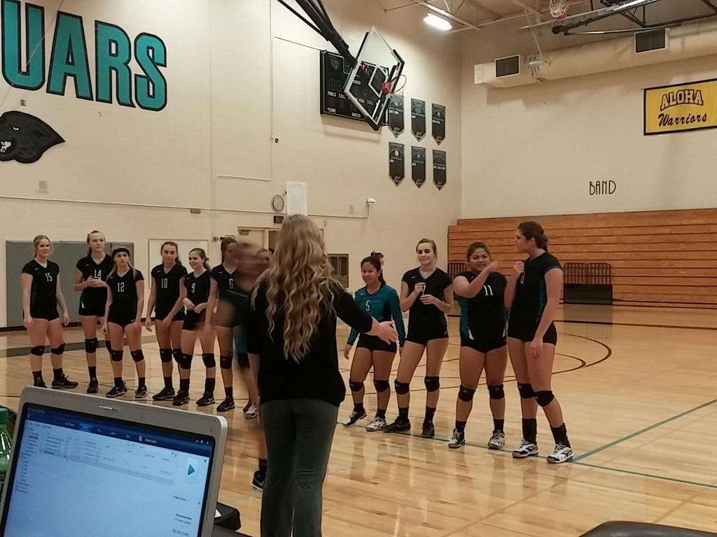 CHS Jags volleyball opening up home match against Glencoe. #GoJags