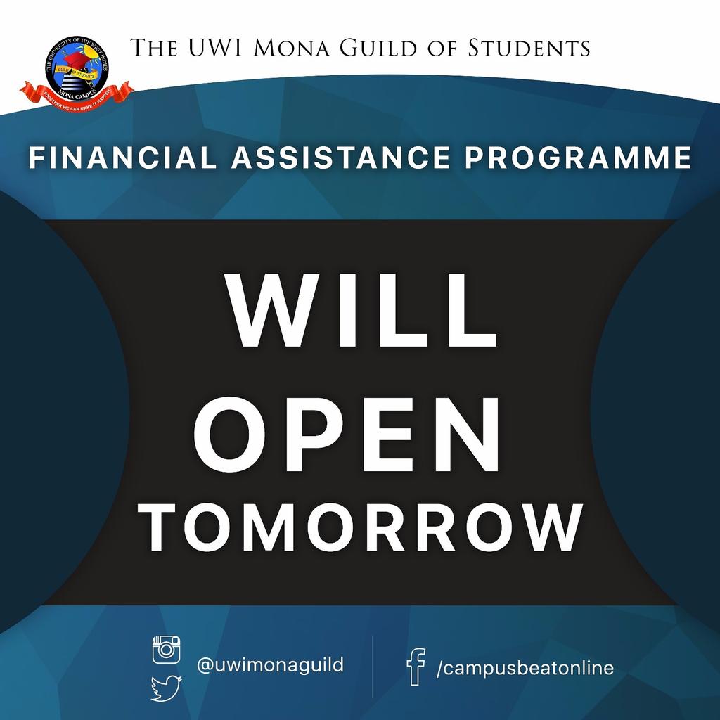 monalawsociety's tweet photo. Shout out to the #GuildFinancialAssistance program, which opens tomorrow!
Follow @UWIMonaGuild for details! http://t.co/72ktz1hq5L