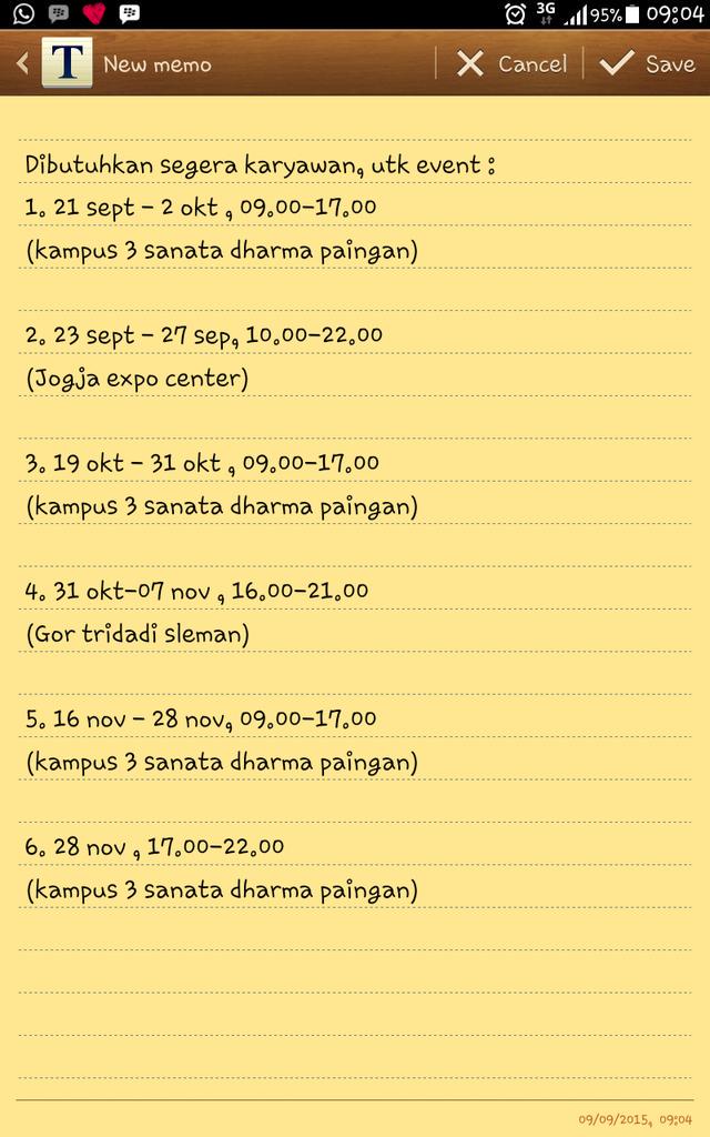 Event 48iceblend jogja september-november