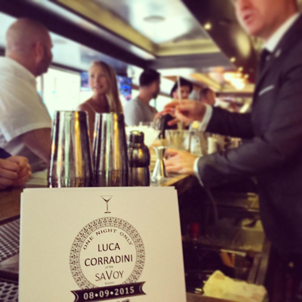 Luca Corradini of <a href="/TheSavoyLondon/">The Savoy</a> is holding court <a href="/TheBlackbirdBar/">The Blackbird</a> #YVR tonight. We are on the scene...