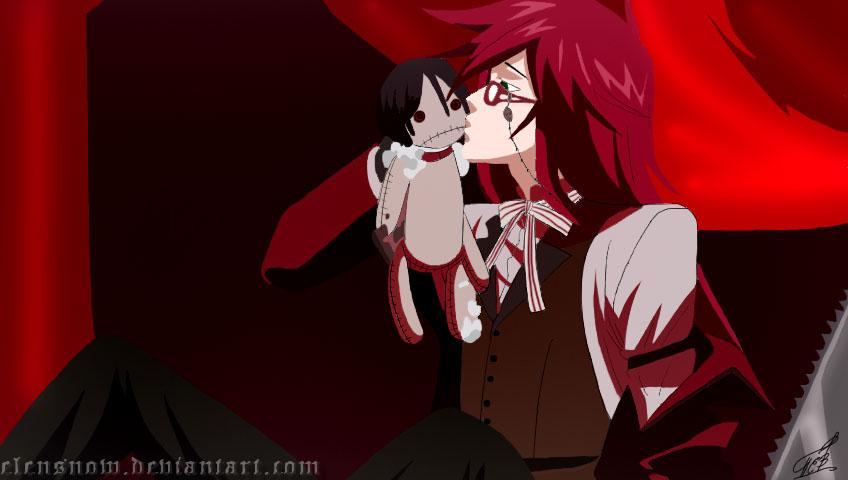 Marie_Phantom's tweet photo. No perdonare a quienes interfieran entre el amor de Sebastian y yo #Kuroshitsuji #GrellSutcliff #SebasChan http://t.co/yFQjC1cRAZ