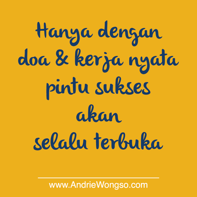 awmultivitamin's tweet photo. Hanya dengan "doa" dan "kerja nyata", pintu sukses akan selalu terbuka! http://t.co/7qkHtcUHq1