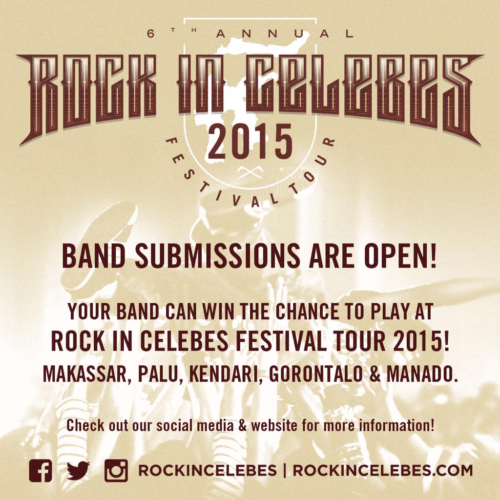 Pendaftaran musisi/band #RICfest2015 sudah dibuka! Gratis dan simple! Silahkan kunjungi rockincelebes.com.