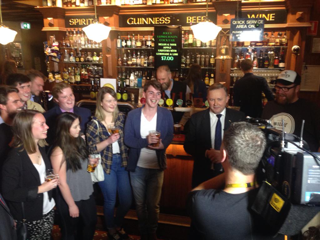 Good coverage from <a href="/theprojecttv/">The Project</a> for <a href="/Pat_of_Tempe/">Willie the Boatman</a> launch of Albo Ale at <a href="/KingOMalleys/">King O'Malley's</a>