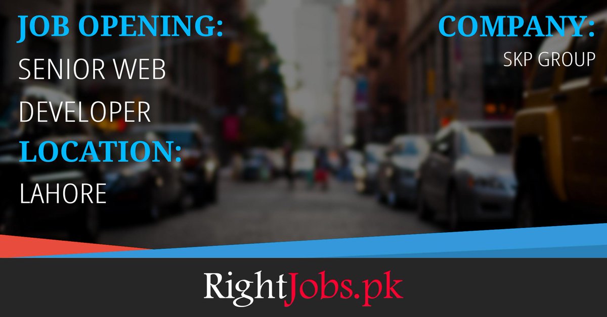 Rightjobspk's tweet image. #Job opening for #SeniorWebDeveloper
Open the link to #apply online
rightjobs.pk/vacancies/view…
#WebDeveloper #Web