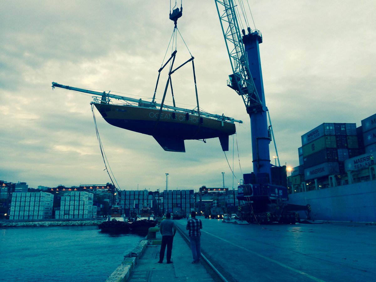 #OceansofHope arrived in Ambarli, Turkey, yesterday at 1700hrs. She was upright and secure after her passage there.