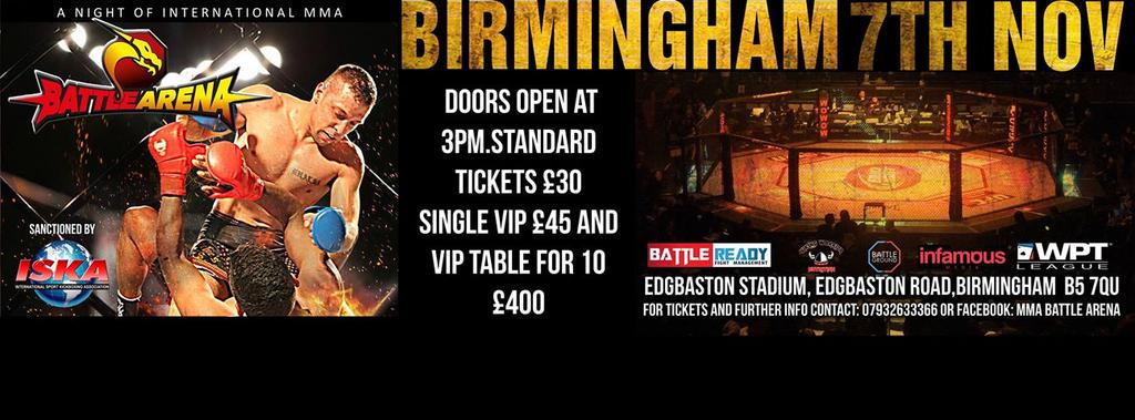 BattleArena1's tweet photo. Who wants to fight on the Birmingham card? #Birmingham #WestMidlands #mma #UKmma #Europeanmma #edgbaston #fightshow http://t.co/n5MQ1bn293