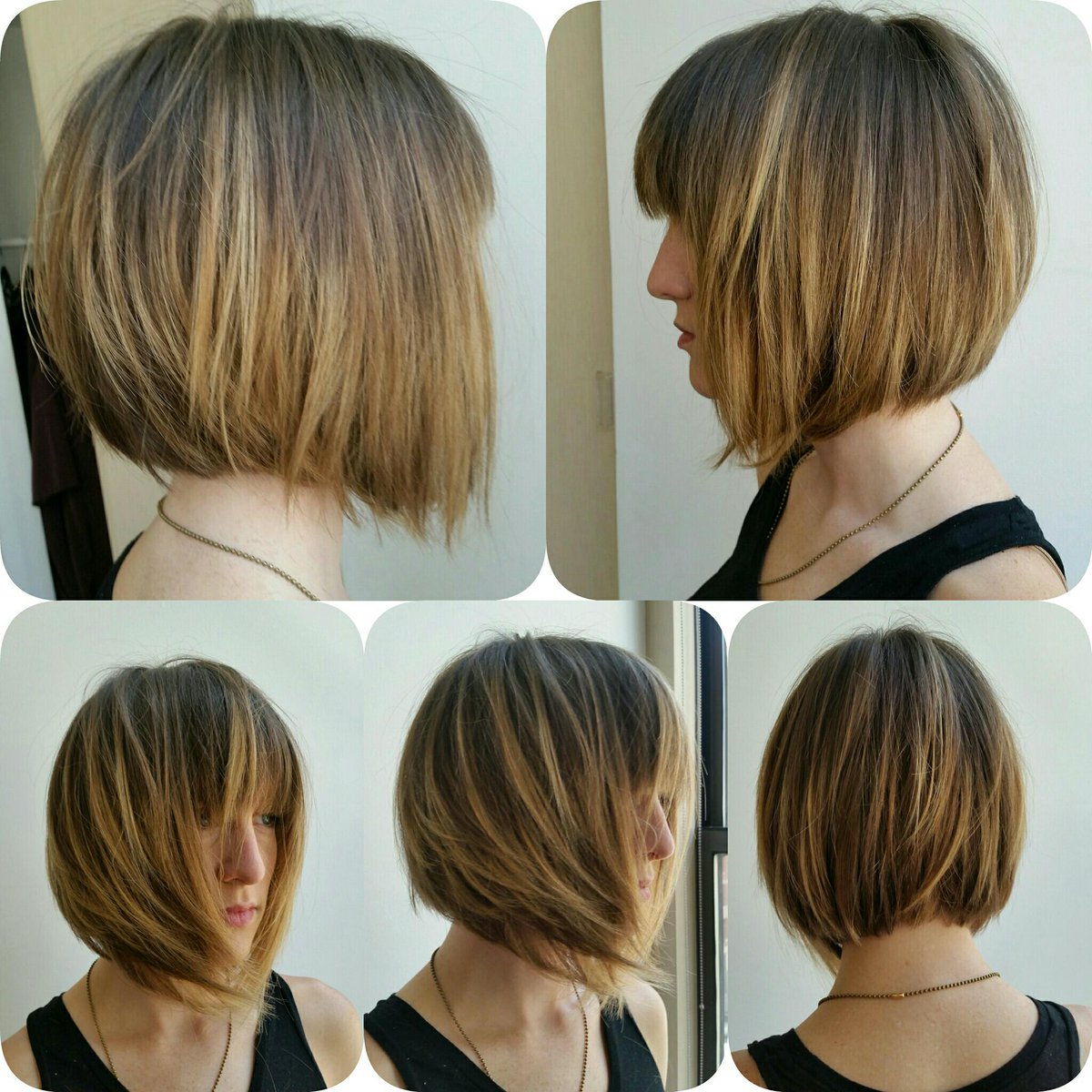 RaynaHairArtist's tweet image. Razor Sharp and Sweet Honey Blonde #razorbob #bob #textured #balayage #raynahairartistry