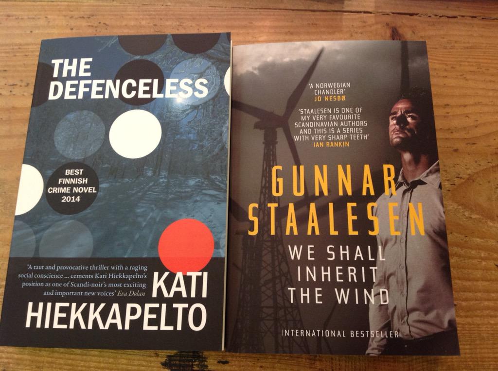 ForumBooks's tweet photo. True Scandi crime tonight- @mariwriter talking to @HiekkapeltoKati &amp; Gunnar Staalesen 7pm @teaandtipple #nefollowers http://t.co/XzrAjGz2ji