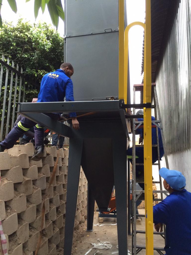 New extractor unit installed full production next week thks to <a href="/Flanders_SA/">Flanders SA</a> &amp; <a href="/IDCSouthAfrica/">IDC South Africa</a> <a href="/SEED_SustDev/">SEED</a>
