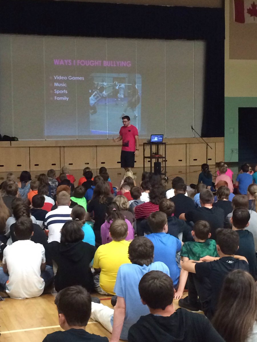 BCSbobcats's tweet photo. Great anti-bullying presentation today at BCS with Travis Price http://t.co/wPojAC0cFU