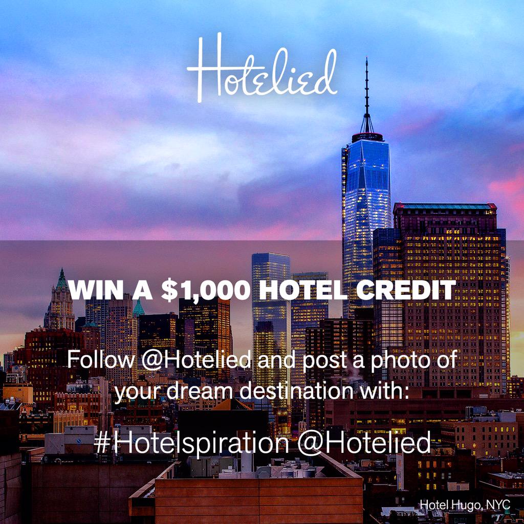 ZeevSharon's tweet photo. Join @Hotelied's Instagram #sweepstakes for chance to win $1,000 towards your next hotel stay. #travel #luxury http://t.co/rugVK9vLGT