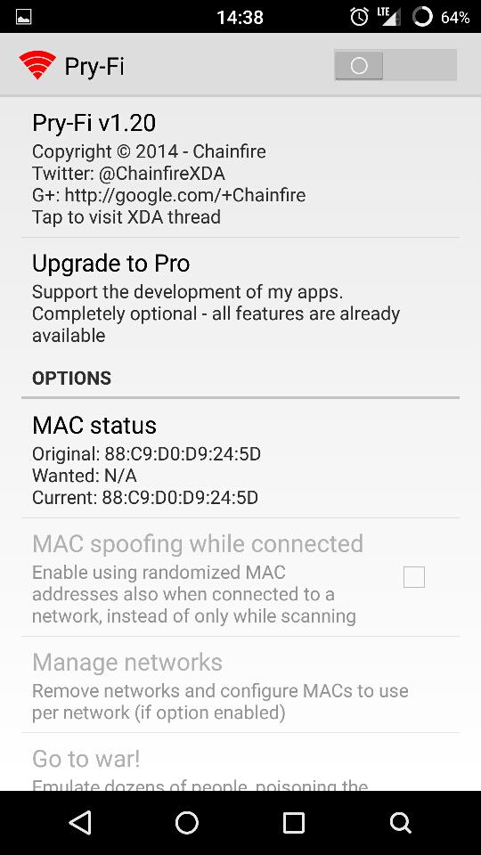 sGeekBlog's tweet photo. Нашёл анонимайзер, меняющий MAC-адрес Android: #PryFi от знаменитых разработчиков @ChainfireXDA создавших #SuperSU http://t.co/HKACHMrEMK