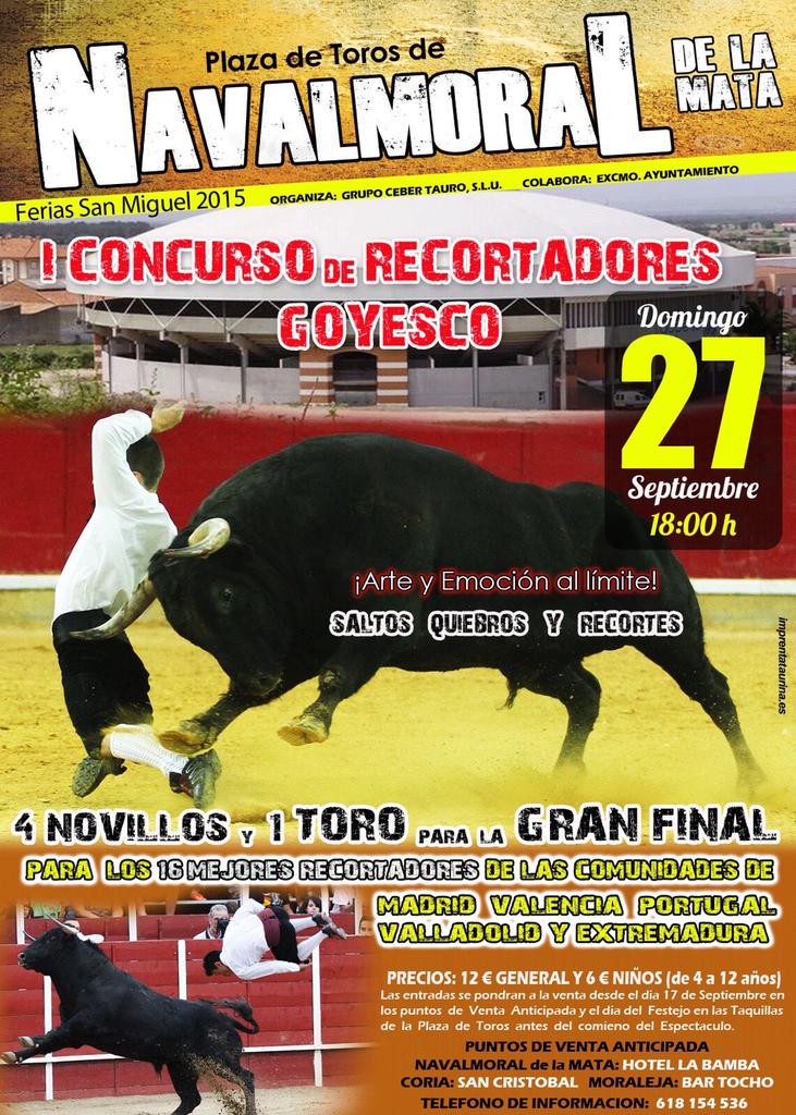 Cita importante para todos los amantes al festejo popular. Navalmoral de la mata Extremadura QUE NO TE LO CUENTEN !!