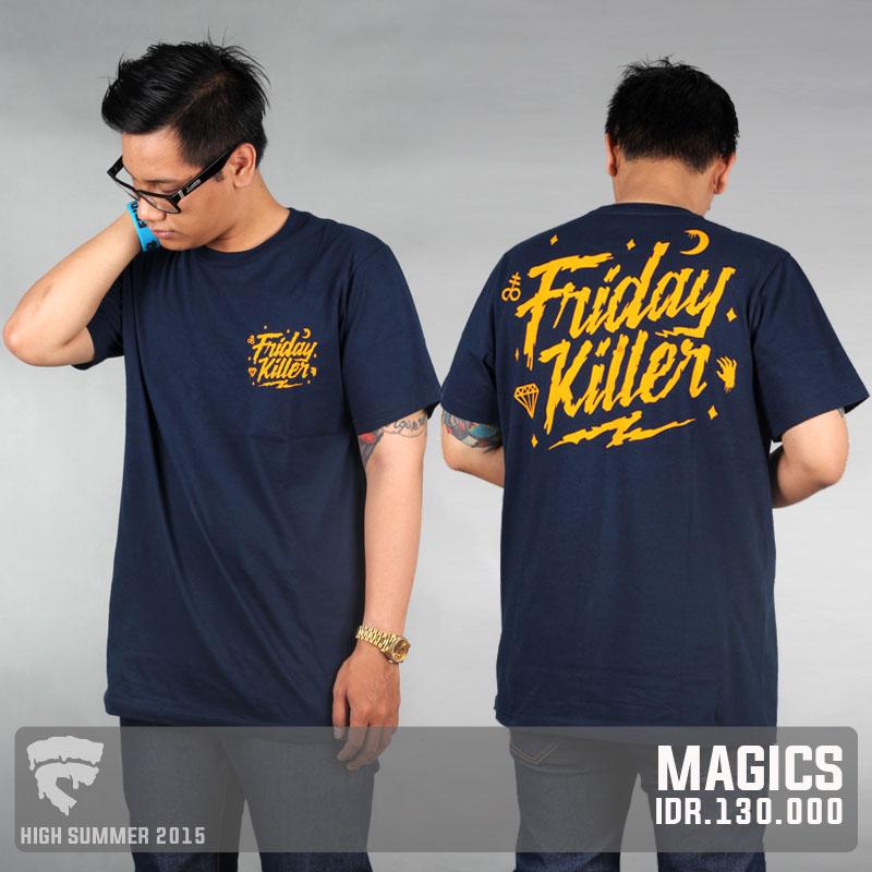 MAGICS NAVY Tees  from <a href="/FridayKillerCo/">Friday Killer Cloth</a> IDR.130.000 for online order 08175234384