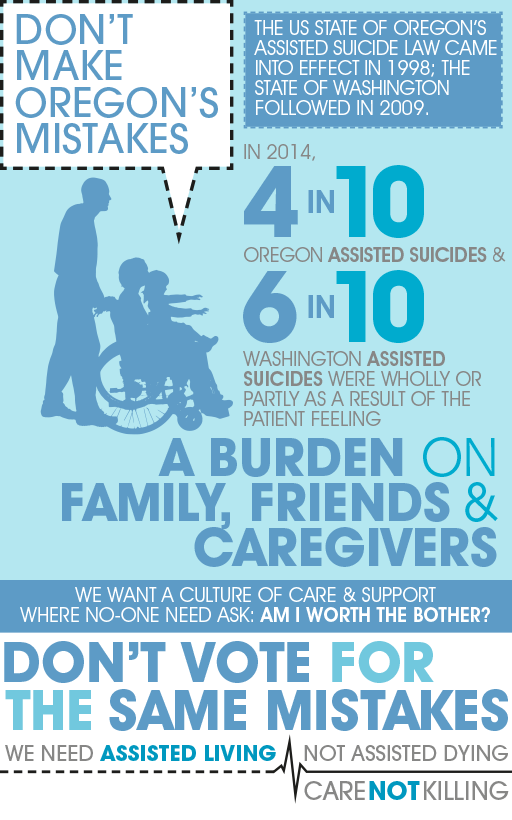 UK_CMF's tweet photo. Keep the law SAFE for vulnerable people. Say NO to the Marris Bill on 11 Sept #CareNotKilling #SupportNotSuicide http://t.co/bxwAFvmpwe