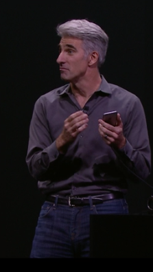 NotLucaMaestri's tweet photo. @_HairForceOne hair looking amazing as usual. A showman of showmen. #iPhone #AppleEvent http://t.co/LiteZLY6HX