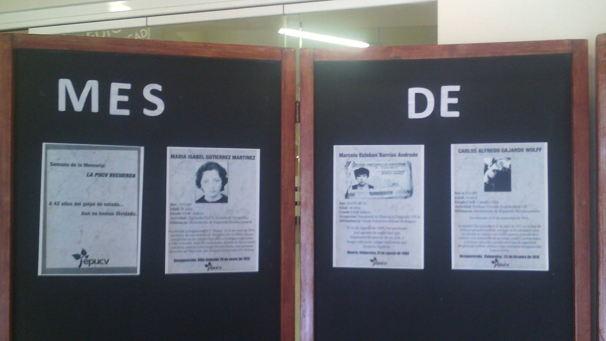 jorgerauld's tweet image. Mes de la memoria: la PUCV recuerda a 42 años del golpe militar, seguimos construyendo memoria histórica... @FEPUCV_