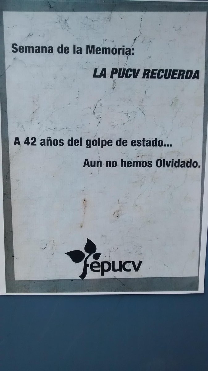 jorgerauld's tweet image. Mes de la memoria: la PUCV recuerda a 42 años del golpe militar, seguimos construyendo memoria histórica... @FEPUCV_