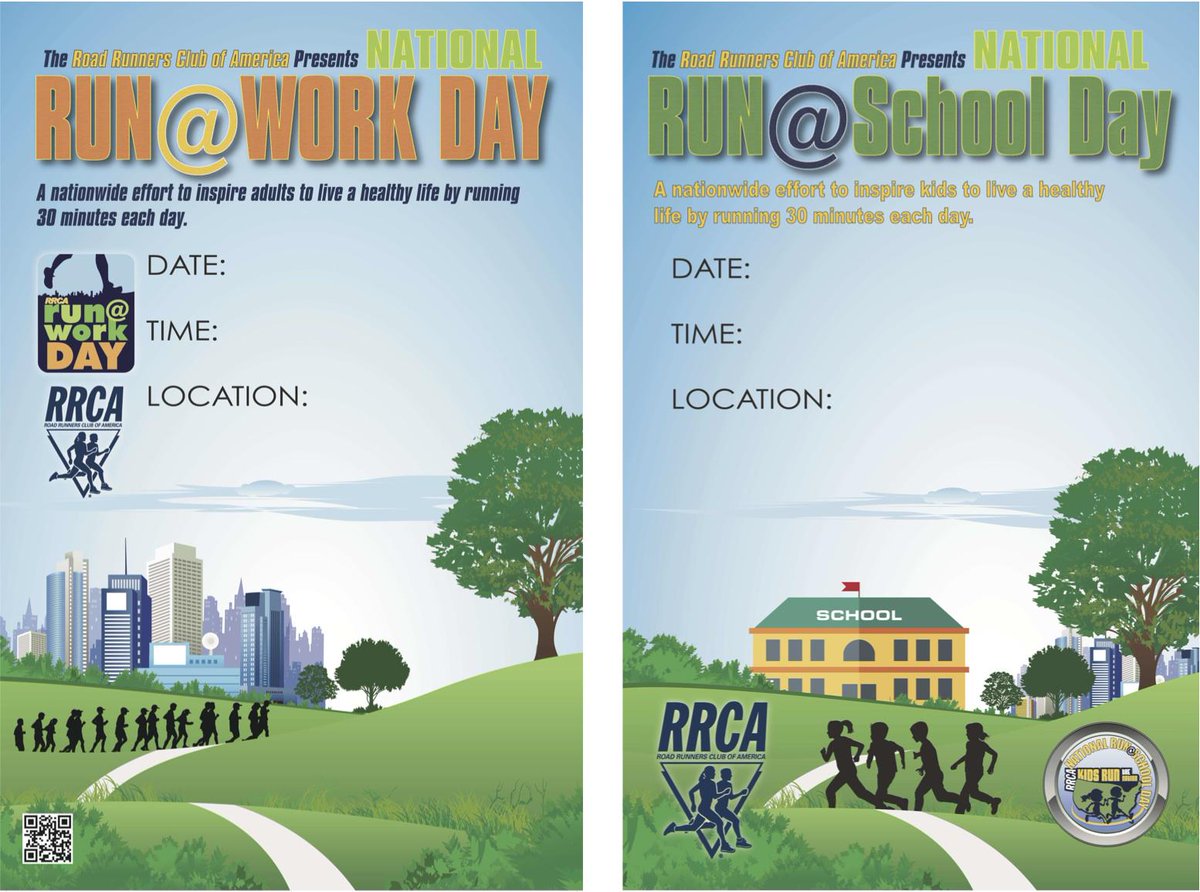 RRCAnational's tweet image. RUN@WORK/School Day is next week! Support this effort to inspire fitness rrca.org/services/news-… #runatwork