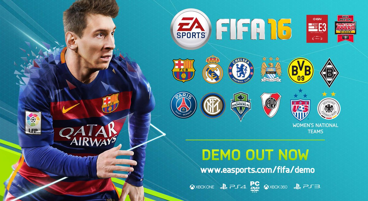 Ea Sports Fifa Fifa16demo Out Now On Xbox One 360 Ps4 Ps3 And Pc Http T Co F843hzqwei Free To Download Fifa16 Http T Co 4i3b5zol