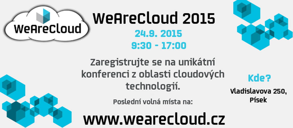 ada_sko's tweet photo. Nezapomeňte se včas zaregistrovat na WeAreCloud 2015! Konference o cloudu plná živých ukázek. Více na wearecloud.cz. http://t.co/R4t7Z8HSHc