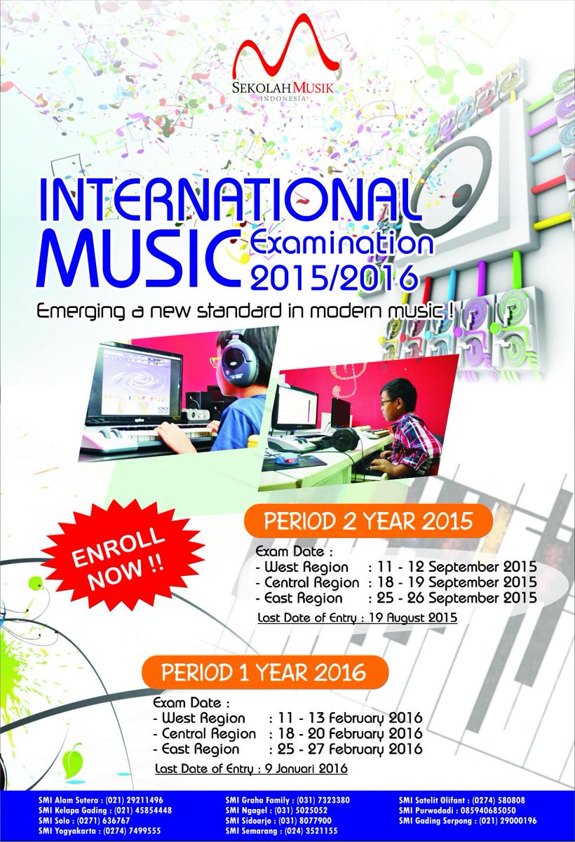IMTE 2015 besok akan segera dimulai, Bagi SMI regional Barat #imte2015 <a href="/SMIalamsutera/">Sekolah Musik Indonesia</a> <a href="/SMIgading/">SMI Kelapa Gading</a>