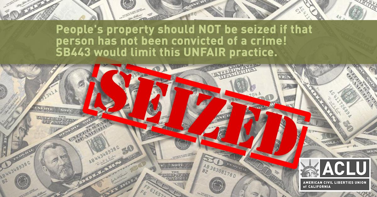sdicACLU's tweet image. Stop cop theft! CA Assembly votes today #SB443! CALL YOUR REP &amp;amp; urge to vote YES #fairpolicing bit.ly/1iuZzLy