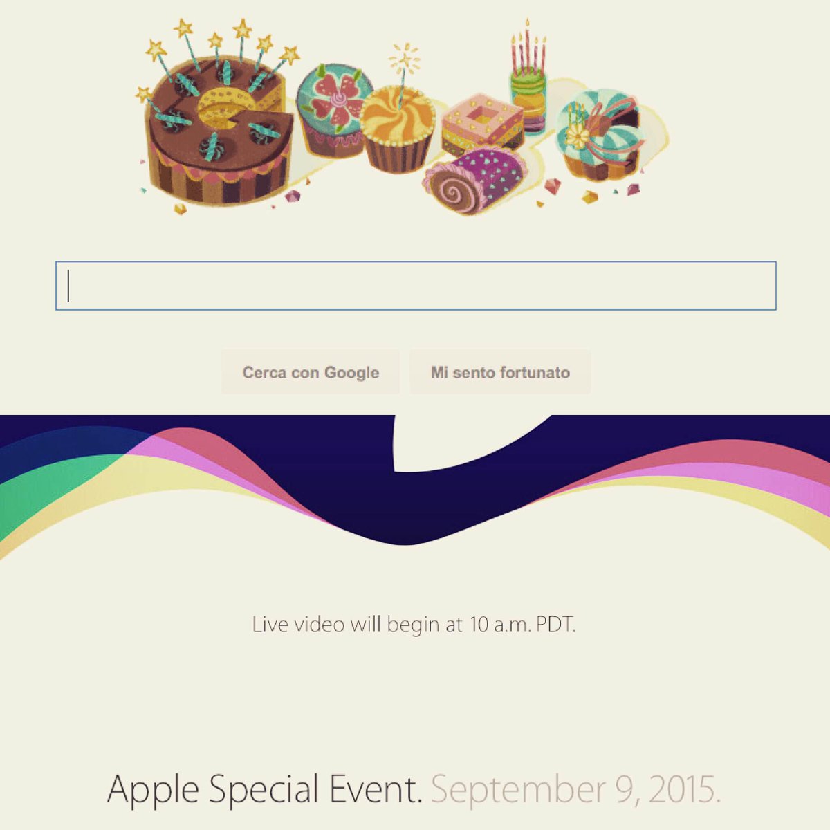 AD2014srl's tweet photo. Giornata di grandi eventi. La presentazione del nuovo #iPhone6s. E il compleanno di Ad2014 #stayfoolish http://t.co/128DnqsbN6