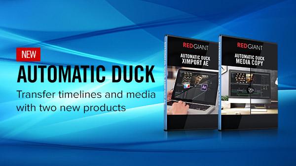 MaxonRedGiant's tweet image. NEW | Transfer Timelines and media with two new products from Red Giant and Automatic Duck: redgiant.com/automatic-duck/